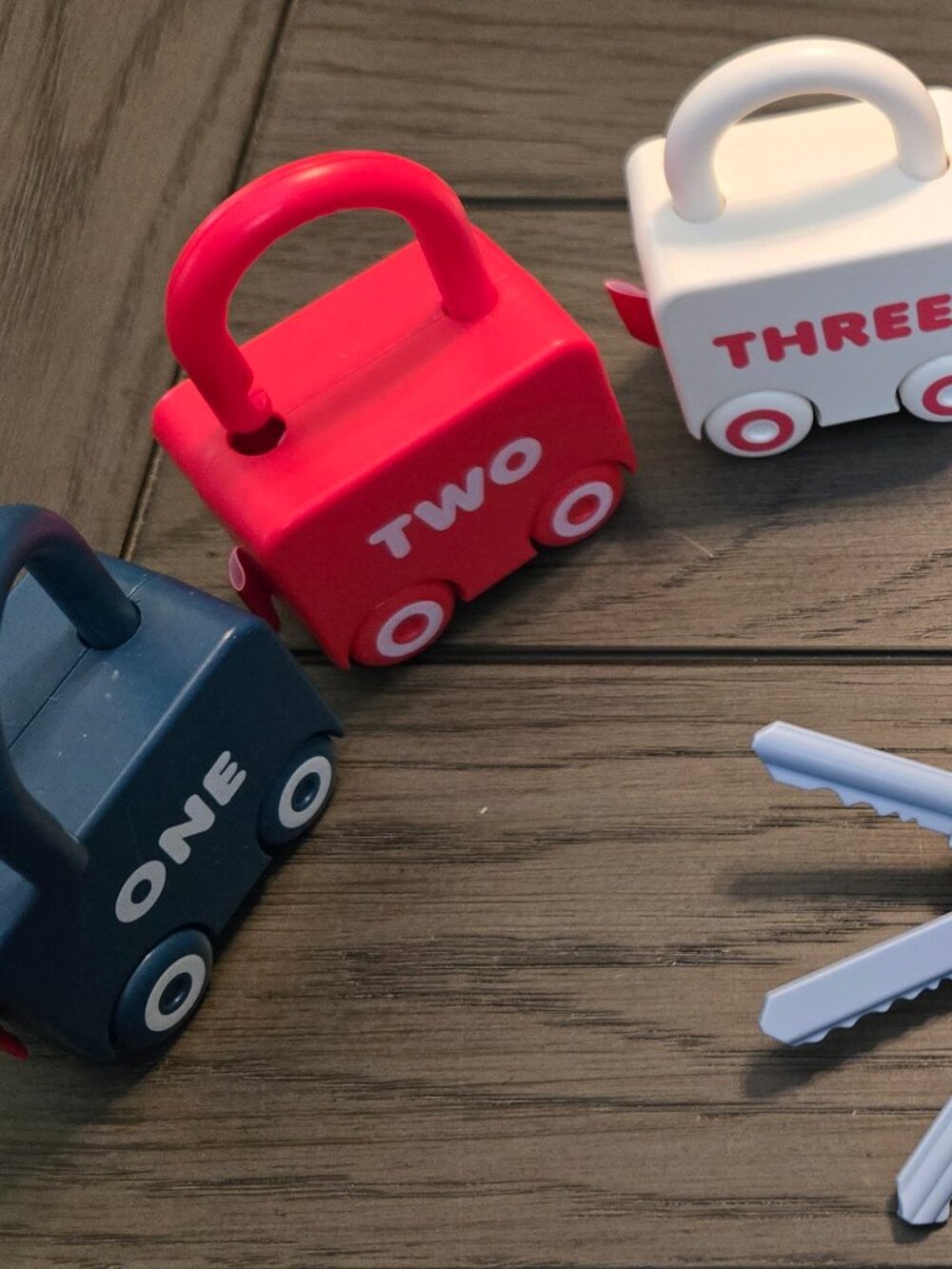 Montessori toys, locks and keys, motor skills toys, Child's Toy set of 6